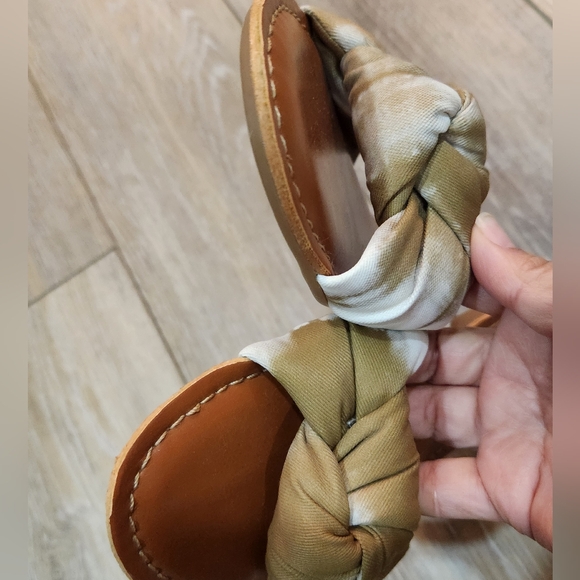 Kork-Ease Women's Light Green Soleil Tiedye Tan  Knot Slide Sandals Size 6 - Picture 4 of 6